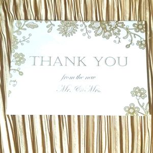 WEDDING:  "THANK YOU from the new Mr. & Mrs."